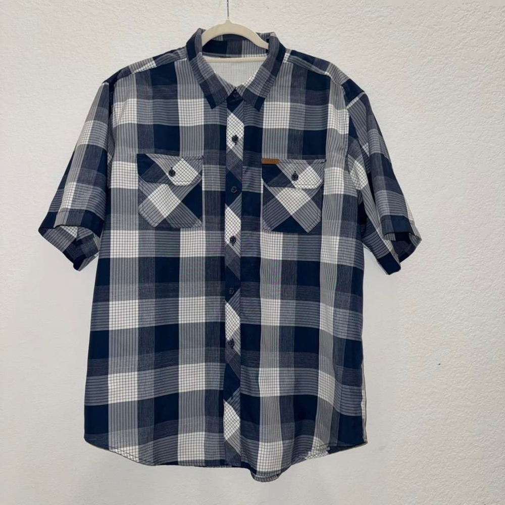Orvis Men's XL Plaid Short Sleeve Button Front Shirt lumberjack fishing Workwear